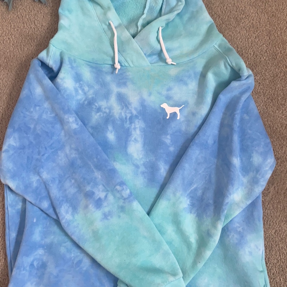 PINK oversized tie dye hoodie